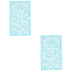 Operitacx 2 Yaprak Serigrafi Şablon DIY Kil El Sanatları Stencil Ipek Ekran Kalıpları Kil Işçiliği Araçları Ipek Ekran Stencil Için DIY Ipek Ekran Şablonlar Modeli Polyester Taşınabilir