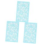 Operitacx 3 Yaprak Serigrafi Şablon Küpe Silindirleri DIY Kil El Sanatları Kil Çömlekçilik Için Şablon Fırını Modelleme Kil Kiti Yıkanabilir Örgü Şablonları Tel Örgü Elek Şablon Kil