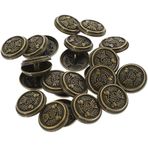 Operitacx 30 Adet Metal Dikiş Düğmesi Kot Pantolon Için Vintage Düğmeler Jean Düğmeleri Yedek Tamir Takımı Kot Pantolon Denim Etek Ve Gömlekler Için Vintage Stil Düğmeler (Bronz 20Mm)