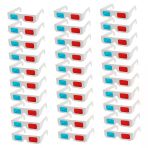 Operitacx 30'Lu Paket Kırmızı Mavi Anaglyph Lensli Tek Kullanımlık Kağıt 3D Gözlük Sinema Seyahati Ve 3D Oyunlar İçin Orta Boy Hafif Ve Rahat Yetişkinler İçin Uygun