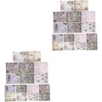 Operitacx 32 Adet retro el kitabı çıkartmaları desenli kağıt pedleri eski çıkartmalar transfer kağıdı kraft kağıt DIY planlayıcısı kağıt DIY malzeme kağıt büyük boy Kağıt Pedi tasarım kağıdı