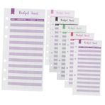 Operitacx 36 Sayfa Tüketici Kartı Harcama Takipçisi Bütçe Bağlayıcı Ekler Bütçe Para Kağıdı Taşınabilir Bütçe Planlayıcısı Nakit Planlayıcısı Sayfası Bütçe Para Girişi Müdür Delikli Kağıt A6