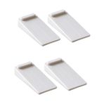 Operitacx 4 Adet çıkartma koleksiyonu albümü bant kalem temizle bozuk para cüzdanı kat güvenliği kapı durdurucu kapı güvenlik takozu Delme yok kapı takozu Ambalaj kapı fişi kapı kartı beyaz