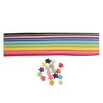Operitacx 540 Adet Origami Yıldız Kağıt Şeritler Gökkuşağı Origami Şanslı Kağıt Yıldız Katlanır Kağıt Şeritler Renkli Dekorasyon Kağıt Şeritler DIY Hediyeler Işçiliği Malzemeleri