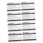 Operitacx 8 Yaprak Banyo Banyo Etiketleri Yapışkanlı Etiket Cilt Bakımı Etiketleri Cilt Bakım Ürünleri Çıkartmalar Banyo Sticker Cilt Bakımı Sticker Şişeler Için Kendinden Yapışkanlı