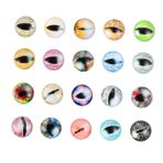 Operitacx 80 Gözlük Camı Yama Kendin Yap Cam Yarım Taşlar Diy Cam Cabochons Bebek Için Cabochons Süsler Cam Kolye Için Çekicilik Tutucu Takılar Küpe Bardak Kolye Toka Kubbe