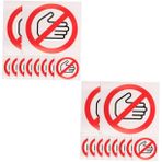 Operitacx Araba Çıkartması 20 Adet Vinil Işareti Araba Uyarı Çıkartma Tabelasına Dokunmayın Avlu Işareti Dikkat Işareti Kendinden Yapışkanlı Vinil Bebek Teçhizat Yuvarlak Sticker Için Araba