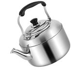 Operitacx Metal Çaydanlıklar, Çaydanlık, Ocak Üstü, Düdüklü Çaydanlık, Klasik Çaydanlık, Ocak Üstü için Paslanmaz Çelik Çaydanlıklar, Ayna Kaplama, Ergonomik Saplı 1,5 L Kamp Çaydanlık