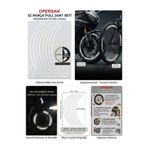 opersan Honda,Forza,Yamaha xmax,,nmax,Dio,Pcx,,Motosiklet, Bisiklet Jant Şeridi Sticker - 32 Parça Prizmatik Reflektif Fosforlu Çıkartma Seti Beyaz Renk