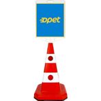 Opet Logo Çift Taraf Baskı Trafik Koni Seti Trafik Dubası