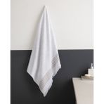 Opherna Pamuklu Banyo Havlusu - Beyaz/bej - Beyaz - Bej - 75 x 150 cm