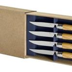 Opinel Chic 4'lü Et Bıçağı Seti - Zeytin Ağacı (Olive Wood)