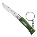 Opinel No 4 Yeşil Ahşap Saplı Anahtarlıklı Paslanmaz Çelik Çakı