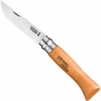 Opinel No 8 Kayın Saplı Karbon Çelik Çakı - Ahşap