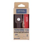 Opinel OP-001890 Kırmızı Inox No 8 Deri Kılıflı Paslanmaz Çakı