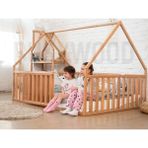 Oppipo Ahşap Montessori Karyola - Masif Ahşap Karyola - Montessori Çocuk ve Bebek Yatak - 100 x 200 cm