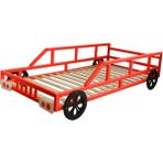 Oppipo Ahşap Montessori Karyola - Masif Ahşap Karyola - Montessori Yatak - 70 x 130 cm - Kırmızı