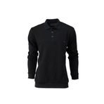 Oppland Erkek Mevsimlik Polo Yaka Cepli Tam Kalıp Jakarlı Model Likralı Pamuklu Kumaş Sweatshirt Siyah M