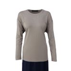 Oppland Kadın Anne Bluz Viskon Penye Kumaş Bisiklet Yakalı Gül Tacı Model Uzun Kollu Likralı Rahat Kesim Tam Kalıp (VİZON, 4XL)