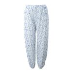 Oppland Kadın Yazlık içik Anne Pijama Altı Lastikli Paça%100 Pamuk Çiçekli Desenli Klasik Rahat Tasarım (Lacivert, XL)