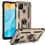 Oppo A15 Gold Kılıf Zırhlı Standlı Mıknatıslı Tank Kapak