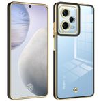 OPPO A15 için DESSEN Silikon Kılıf | A15s, Şeffaf Tampon Koruyucu Kapak, Ultra hafif Ultra ince Lüks Kaplama yumuşak TPU Kabuk Lens Filmli. Siyah