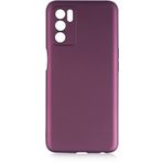 Oppo A16 Kılıf İnce Mat Esnek Silikon - Mürdüm