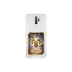 Oppo A5 2020 ile Uyumlu Burç Kartları Koç Tasarımlı Şeffaf Silikon Kılıf