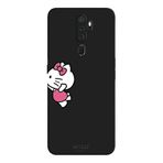 Oppo A5 2020 İle Uyumlu Siyah Charm Duo Desenli Silikon Kılıf