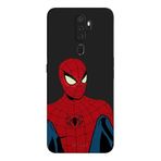 Oppo A5 2020 İle Uyumlu Siyah Retro Spider Desenli Silikon Kılıf