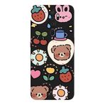 Oppo A5 2020 İle Uyumlu Siyah Sunny Bears Desenli Silikon Kılıf