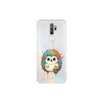 Oppo A5 2020 ile Uyumlu Splash Kirpi Tasarımlı Şeffaf Silikon Kılıf