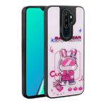 Oppo A5 2020 Kılıf Parlayan Kabartmalı İkonik Figürlü Amas Silikon Kapak