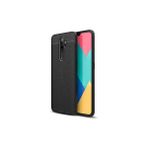 Oppo A5 2020 Kılıf Uzun Ömürlü ve Dayanıklı Dermiq Premium Esnek Lüks Silikon Kapak - Black
