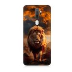 Oppo A5 2020 Uyumlu Silikon Kılıf Yırtıcı Aslan Kral