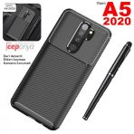 Oppo A5-A9 2020 Deri Desenli Kamera Korumali Silikon Kilif