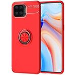 Oppo A73 Kırmızı Kılıf Silikon Deri Görünümlü Parmak İzi Bırakmaz Niss