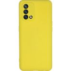 Oppo A74 Sarı Kılıf Silikon Sürgülü Lens Korumalı Buzlu Şeffaf