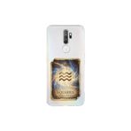 Oppo A9 2020 ile Uyumlu Burç Kartları Kova Tasarımlı Şeffaf Silikon Kılıf