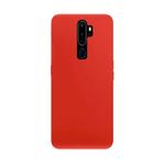 Oppo A9 2020 İle Uyumlu Kılıf Kamera Korumalı Silikon Ruber Arka Kapak Kırmızı
