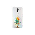 Oppo A9 2020 ile uyumlu Splash ahtapot Tasarımlı Slimfit şeffaf silikon kılıf