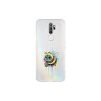 Oppo A9 2020 ile uyumlu Splash arı tasarımlı şeffaf silikon kılıf