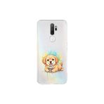 Oppo A9 2020 ile Uyumlu Splash Köpek Tasarımlı Slimfit Şeffaf Silikon Kılıf
