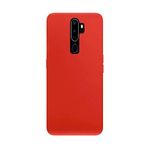 Oppo A9 2020 Kılıf Kamera Korumalı Silikon Rubber Arka Kapak Kırmızı