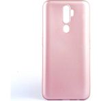 Oppo A9 2020 Kılıf Soft ve Pürüzsüz Yüzeyli Ipeksi Silikon Kapak - Rose Gold
