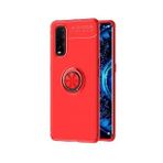 Oppo Find X2 Range Yüzüklü Silikon Kırmızı Kılıf