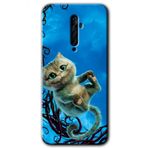 Oppo Reno 2Z Çılgın Kedi Baskılı Uyumlu Silikon Kılıf