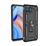 Oppo Reno 4 Lite Sofya Yüzüklü Silikon Kapak Siyah Kılıf