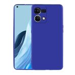 Oppo Reno 7 4G ile uyumlu Kılıf Soft Mat Premier Case Kapak Saks Mavi