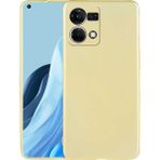 Oppo Reno 7 4g Kılıf Soft ve Pürüzsüz Yüzeyli Ipeksi Silikon Kapak - Gold